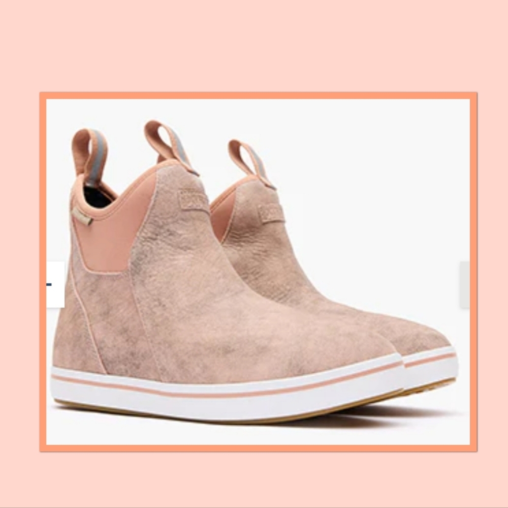 Women’s Suede Slip-On Ankle Booties in Blush